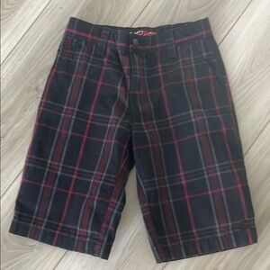 Tony Hawk Black and Red Checkered Shorts